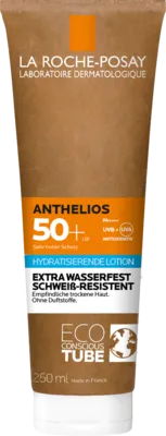 Anthelios Milch LSF 50+ - Umweltfreundliche Tube - Arzneimittel für empfindliche Haut mit hohem UVA-/UVB-Schutz, spendet 24h Feuchtigkeit und kommt in einer nachhaltigen Papp-Tube, die 45% weniger Plastik verwendet.
