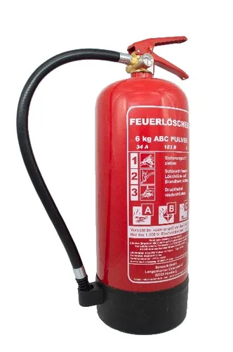 Sensorit Feuerlöscher 6kg ABC Pulver - EN3-7 zertifiziert - Zertifizierter 6kg Löschpulverfeuerlöscher für effektiven Brandschutz, ideal für Haushalte und Gewerbe.