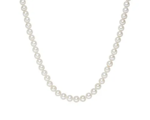 Valero Pearls Damen Perlenhalskette - Elegante Kette aus Süßwasser-Zuchtperlen (7-8 mm) in Weiß, perfekt für jeden Anlass und als stilvolles Geschenk in einer hübschen Verpackung.