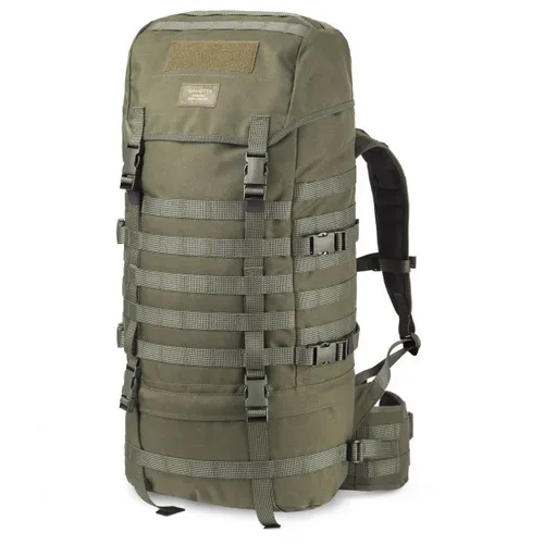 SAVOTTA Jääkäri L 55 - Trekkingrucksack 55 l Oliv - Robuster Trekkingrucksack mit 55 l Volumen, abnehmbarem Hüftgurt und Trinksystem-Kompatibilität - ideal für Trekking und Bushcraft-Abenteuer!