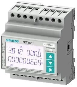 Siemens 7KT1681 SENTRON, Messgerät, PAC1600, LCD, L-L: 400V, L-N: 230V, 5A, Hutschienengerät, 3-phasig