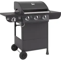 Fuego Gasgrill Columbus 3+1 Brenner - Grillwagen mit 3+1 Brennern für perfektes BBQ, ideal für gesellige Grillabende im Freien.