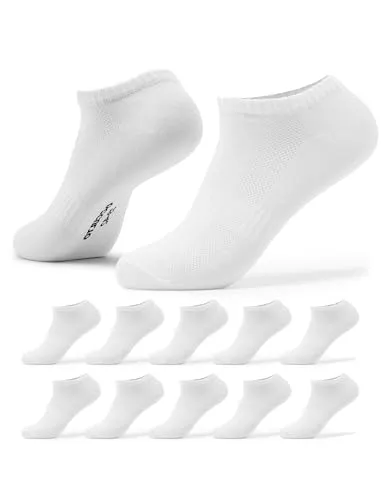 Occulto Herren Sneaker Socken 10er Pack (Modell: Johannes) Weiß 39-42