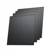 EcoFlow Rigid Solar Panel 250W - Schwarz - Solarpanele mit 1000 W Gesamtleistung, perfekt für Balkonkraftwerke. Monofaziale Panele bieten optimale Sonnennutzung und sind ideal erweiterbar mit EcoFlow Geräten.