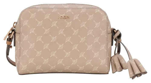 JOOP! Handtasche Cortina 1.0 Cloe – Elegante Umhängetasche - Umhängetasche aus hochwertigem Lederimitat in Weiß/Sand mit stilvollem Logoprint. Ideal für modebewusste Frauen, die Funktionalität und Design schätzen.