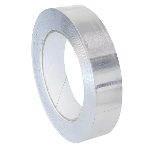 SCAPP Aluminium Klebeband 25, 33, 50, 100, 150, 200, 300 mm breit, 25 m Rolle, 0,1 mm dick – (Breite 25 mm)
