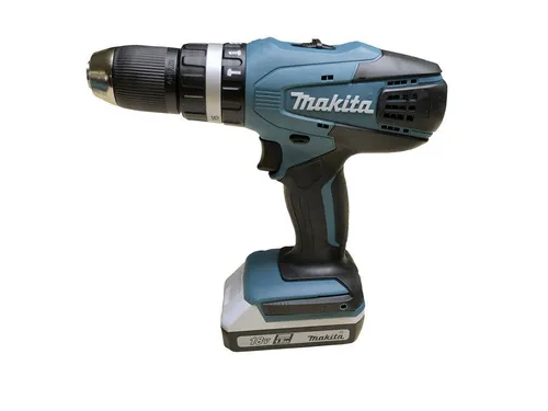Makita HP457DWE Bohrschrauber 18 V mit Schlagwerk und 2 Akkus