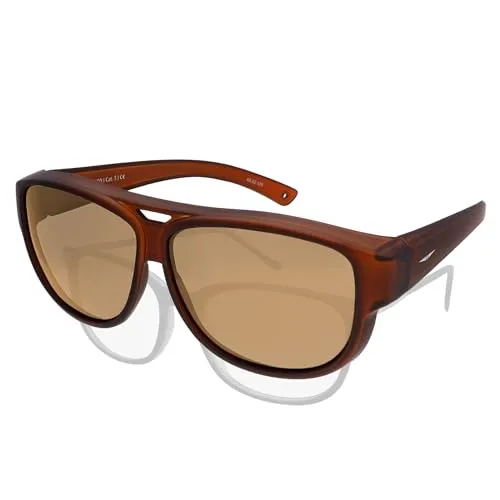 ActiveSol Überzieh-Sonnenbrille El Pavana für Brillenträger - Sonnenbrillen für Damen, UV400 Schutz, polarisiert für klare Sicht und minimierte Spiegelungen, passt über Korrekturbrillen bis 5,0 cm Höhe.