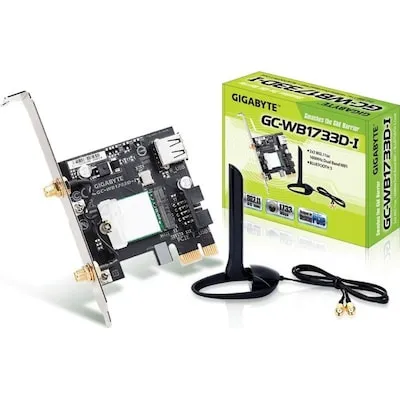 Gigabyte GC-WB1733D-I - WLAN Karte mit 2.4GHz und 5GHz, Bluetooth 5.1 LE, ideal für schnelle Internetverbindungen und einfache Installation
