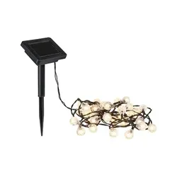 Paulmann Solar Lichterkette Soala IP44 3000K 1lm/m Schwarz 94874 - Lampen für den Außenbereich mit warmweißem Licht und integriertem Dämmerungssensor. Die spritzwassergeschützte Lichterkette ist solarbetrieben und schafft eine gemütliche Atmosphäre.