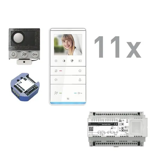 TCS PVIF110/001 Video-Sprechanlagen-Set für Briefkastenanlagen mit TASTA Video 11 WE
