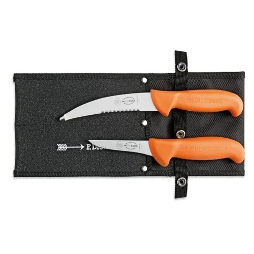 F. Dick Jagd Messerset ErgoGrip Orange 2 tlg. inkl. Messerscheide 82556306 NEU
