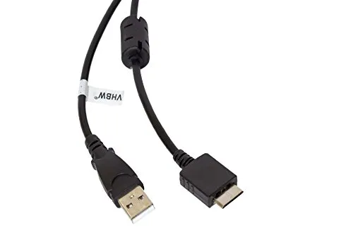 vhbw USB Datenkabel (Typ A auf MP3 Player) Ladekabel kompatibel mit Sony Walkman NWZ-S764, NWZ-S765 MP3 Player - schwarz, 150cm