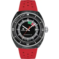 Tissot T-Sport Sideral Powermatic 80 - Swiss Made Taucheruhr - Armbanduhren für Unisex mit 300 m Wasserdichtigkeit, automatische Gangreserve und leuchtenden Indizes - ideal für Taucher und Abenteuerlustige.