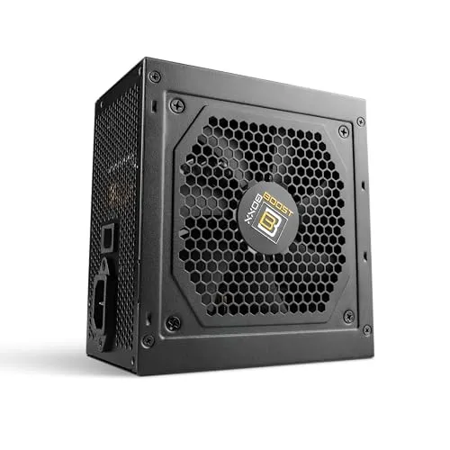 BoostBoxx Netzteil PB700 | 80PLUS Gold, 700 Watt, Nicht modular, gesleevte Kabel, Schutzfunktionen (OCP, OVP, UVP, SCP, OPP, OTP), ATX12V, 100-240V, Power Boost