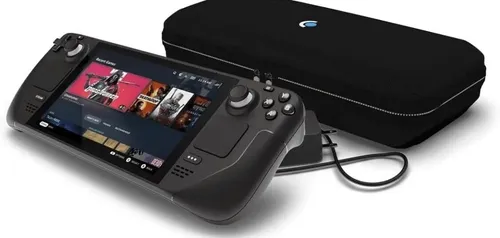 Valve Steam Deck 256 GB Handheld Spielkonsole mit Tragetasche - Tablets mit 720p HD-Auflösung, Wi-Fi-Fähigkeit und 256 GB Speicher – das perfekte Gaming-Erlebnis für unterwegs!