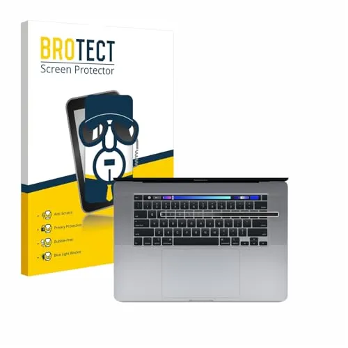 BROTECT Anti-Spy Blickschutzfolie für Apple MacBook Pro 16" 2019 (NUR Touch Bar) Privacy Screen Protector [Displayschutz, Sichtschutz]