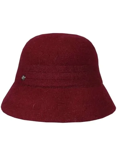 LOEVENICH Glockenhut | Wollmischung | Damen | OneSize | Modisches Accessoire für Herbst & Winter Wine