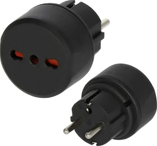 Brennenstuhl Travel Adapter earthed to USA - Steckdosen & Zubehör - Ideal für Reisende, ermöglicht den Anschluss von EU-Geräten an US-Steckdosen mit einer maximalen Belastung von 15 A.