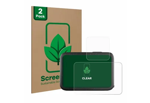 ScreenLeaf Displayschutzfolie Schutzfolie für GoPro Hero 12 Black, 2 Stück, 2 Stück, nachhaltiger Displayschutz Schutz Folie Klar Transparent