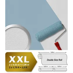 Profhome Vliestapete 573018-GU Struktur Tapete Abstrakt matt weiß 26,5 m2, leicht strukturiert, matt, (1 XXL Rolle, doppelte Breite, 26,50 qm), Vliestapete zum Überstreichen in weiß weiß 1.06 m x 25 m