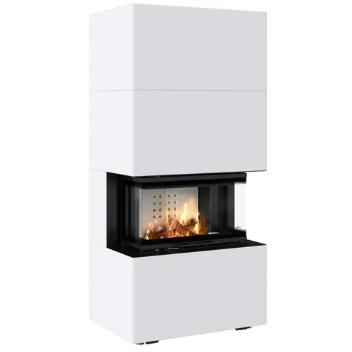 Kamineinsatz NBC/EASY BOX 7 kW Ø 160 Bausatz Bianco - Weiß - Kaminöfen mit modernem, umweltfreundlichem Design. Einfache und schnelle Installation, ideal für effektive Beheizung bis 100 m² und sorgt für ein behagliches Ambiente.