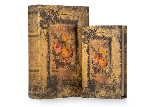 Moritz Etui Buchattrappe Rosen Blumen Strauß irrelevant, Buch Safe Box Schatulle Buchhülle Geldversteck Buchtresor