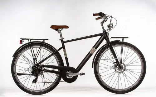 MBM Elektro-Citybike OLIVER Man 28 Zoll, schwarz - E-Bike mit stylischem Retro-Design, besonders leicht und ausgestattet mit einem unsichtbaren 252Wh Spard-Akku für optimale Reichweite in der Stadt.