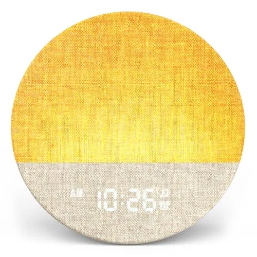Dreamegg Sunrise 1 Tageslichtwecker mit Sonnenaufgang-Simulation - Erleben Sie sanftes Aufwachen mit dem Dreamegg Sunrise 1 Wecker. Genießen Sie 29 beruhigende Klänge und ein dimmbares Nachtlicht für eine entspannte Schlafroutine – ideal für jedes Schlafzimmer.