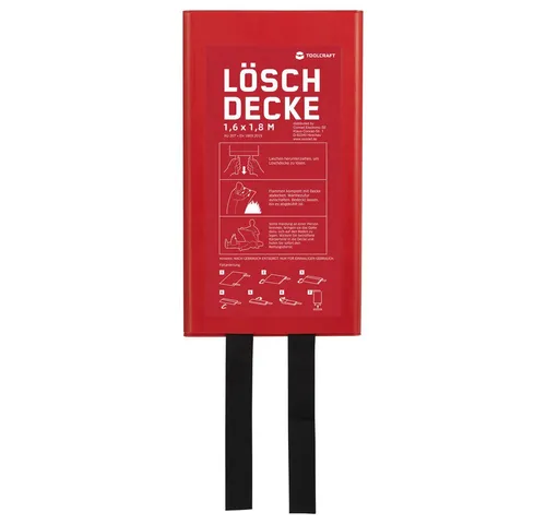 TOOLCRAFT Löschdecke TOOLCRAFT TO-10307448 Löschdecke mit Montagebox 180 mm x 160 cm, 160.00x18.00 cm