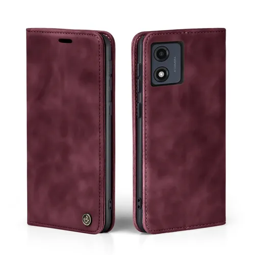 Handy Hülle für Motorola Moto E13 Klapp Magnet Smartphone Cover Case Rot