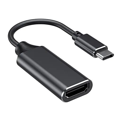 USB C , Typ c zu HDMI 4K Adapter (Thunderbolt 3 kompatibel) für MacBook Pro 2018/2017, iPad Pro 2018, Samsung Note 9/S9/S10, Huawei Mate 20/P20 und mehr (Schwarz)