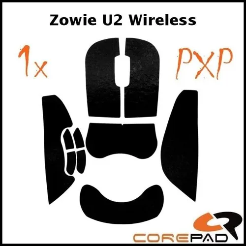 Corepad PXP Grips schwarz Zowie U2 Wireless Selbstklebende Maus Grip Tapes