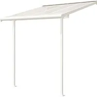 Ambia Garden Terrassenüberdachung, Weiß, Metall, 230x257x230 cm - Außenanbau, stilvolle Terrassenüberdachung aus robustem Metall, bietet optimalen Sonnen- und Sichtschutz für entspannte Stunden im Freien.