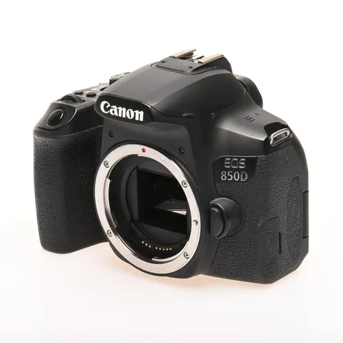 Canon EOS 850D - DSLR Kamera - Spiegelreflexkamera mit 24,1 MP, 2160p UHD-Filmaufnahmen und Wi-Fi, ideal für kreative Fotografen und Videografen.