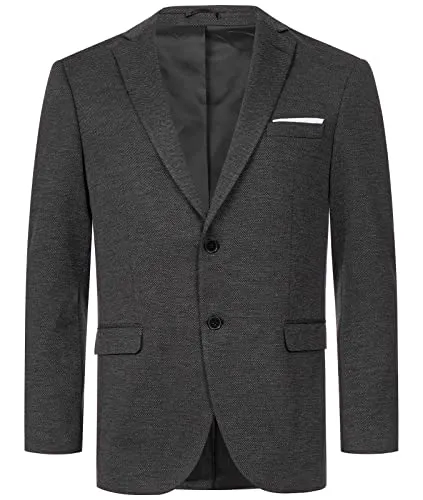 Indumentum Sakko Herren Slim Fit IJS-102 schwarz S - Elegantes Slim Fit Sakko aus elastischem Material, perfekt für Business- & Abendmode und ideal für stilbewusste Männer.