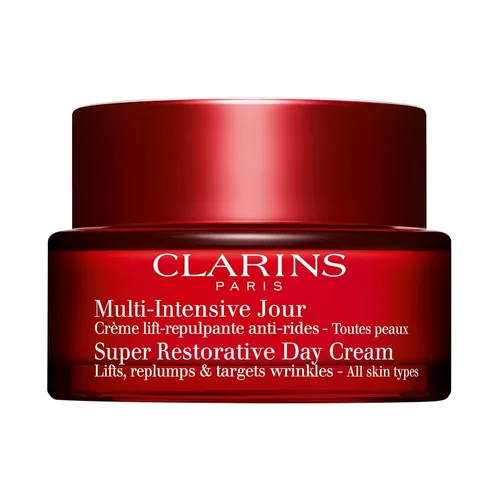 CLARINS Multi-Intensive 50+ Jour Crème - Anti-Aging Tagescreme - Sonstige Gesichtspflegeartikel mit biologischem Haronga-Extrakt für mehr Hautdichte und sichtbare Faltenreduktion. Ideal für strahlende, jugendlich aussehende Haut.
