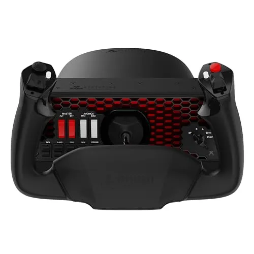 Honeycomb Alpha Flight Controls XPC - Wired Yoke für PC/Xbox Series X - Gaming-Zubehör für realistische Flugerlebnisse mit 180° Yoke-Rotation und 13 programmierbaren Tasten für individuelle Anpassungen.