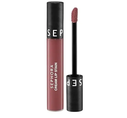 Sephora Collection - Cream Lip Stain - Samtiger Kussechter Lippenstift - Flüssiger Matter Lippenstift - cream Lip Stain-24 121 Blush Addict 5 ml