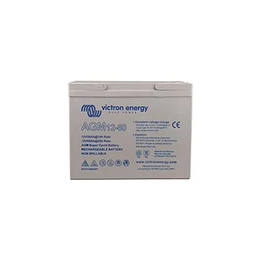 Victron AGM Batterie 12V 60Ah Deep Cycle - Solarenergie-Zubehör für zuverlässige Energieversorgung, ideal für Camping und Boote mit hoher Zyklenfestigkeit und langer Lebensdauer.