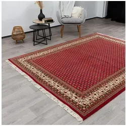 Steffensmeier Orientteppich Mir fein | Handgeknüpft aus 100% Schurwolle | Rot, 250x350 cm - Teppiche Gegend: Handgeknüpfter Orientteppich aus 100% Schurwolle, klassisch elegant mit traditionellem Design und hervorragendem Preis-Leistungs-Verhältnis.