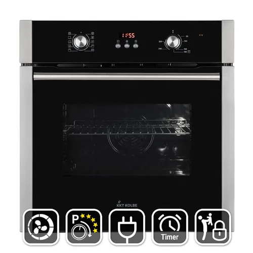 KKT KOLBE BO8805SS Einbaubackofen - 60cm Elektroherd mit DampfClean Selbstreinigung, energieeffizient und vielseitig mit Heißluft- und Grillfunktion - ideal für jede Küche.