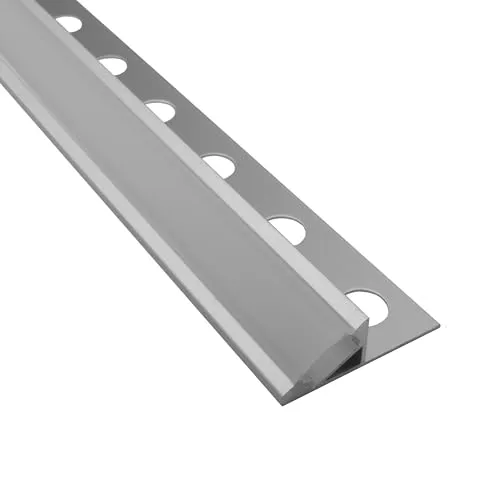 tktrading24 T77 LED Alu Premium Fliesenprofil 12mm silber 30° - 2m opal