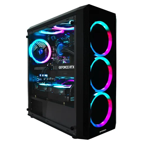 Greed® MK2 Pro - High End Gaming PC mit Ryzen 7 5700X und RTX 5070 - High End PC-Systeme, gefertigt in Österreich mit 32 GB RAM und 1 TB SSD für blitzschnelles Gaming und beeindruckende 4K Raytracing Leistung.