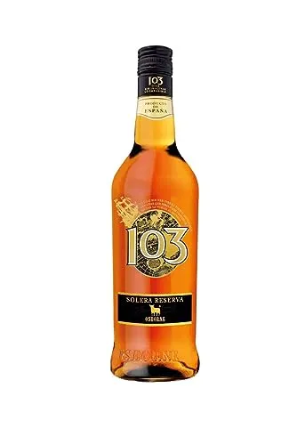 Osborne 103 Etiqueta Negra – Brandy de Jerez Solera Reserva aus Spanien, hergestellt nach dem Solera-Verfahren in Eichenholzfässern gereift mit 36% vol. (1x 0,7l)