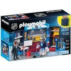 NHLTM 9176 Locker Room Play Box - Playmobil-Spielset mit 65 Teilen, fördert kreatives Spielen für Kinder ab 5 Jahren und bietet stundenlangen Spaß im NHL-Lockerräume-Setting.