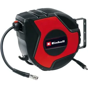 Einhell Druckluft-Schlauchtrommel TC-PH 150 - 15 m Druckluftschlauch, max. 16 bar, mit schwenkbarer Wandhalterung für flexibles Arbeiten