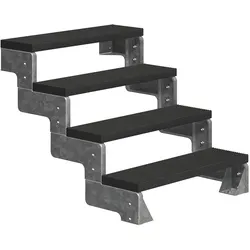 Dolle Außentreppe Gardentop 4 Stufen - Treppen & Geländer, wetterbeständig aus Trimax-Material, ideal für den Außenbereich und platzsparend mit 80 cm Breite