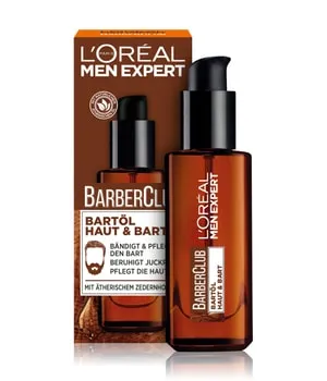 L'Oréal Men Expert Barber Club Bartöl 30 ml - Bartöl für Männer mit ätherischem Zedernholzöl, beruhigt die Haut und unterstützt gesundes Bartwachstum für einen geschmeidigen Bart.