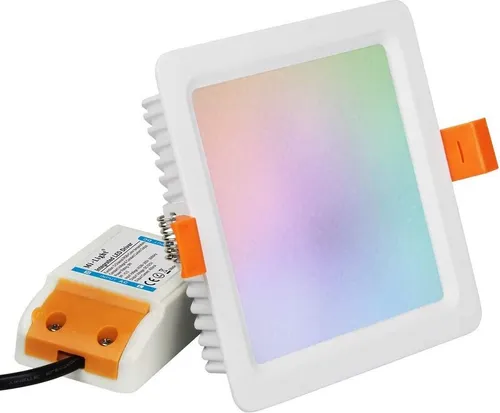 Mi Light MiBoxer FUT064 RGB + CCT Deckenleuchte - Einbauleuchte mit 9W Leistung, 720 Lumen Helligkeit und RGB+Dual White Farbwechsel für individuelle Lichtstimmungen. Ideal für moderne Wohnräume und steuerbar über Smartphone oder Amazon Echo.